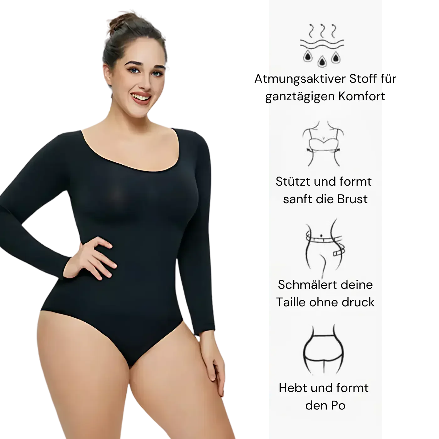 Long Sleeve Bodysuit Shaping Shapewear