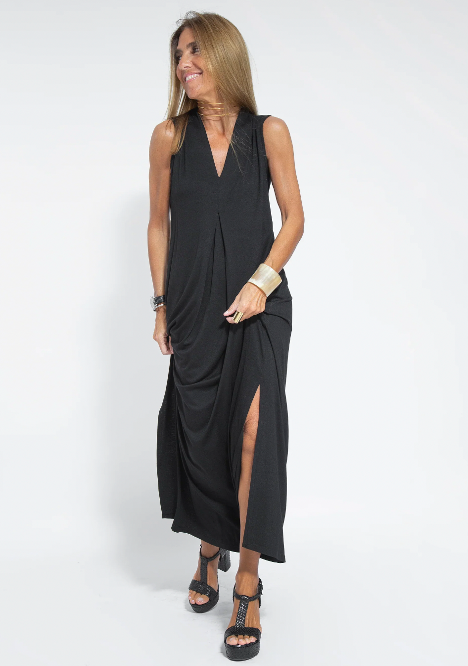 Solana - Ensemble consisting of a long, figure-shaping dress and a vest