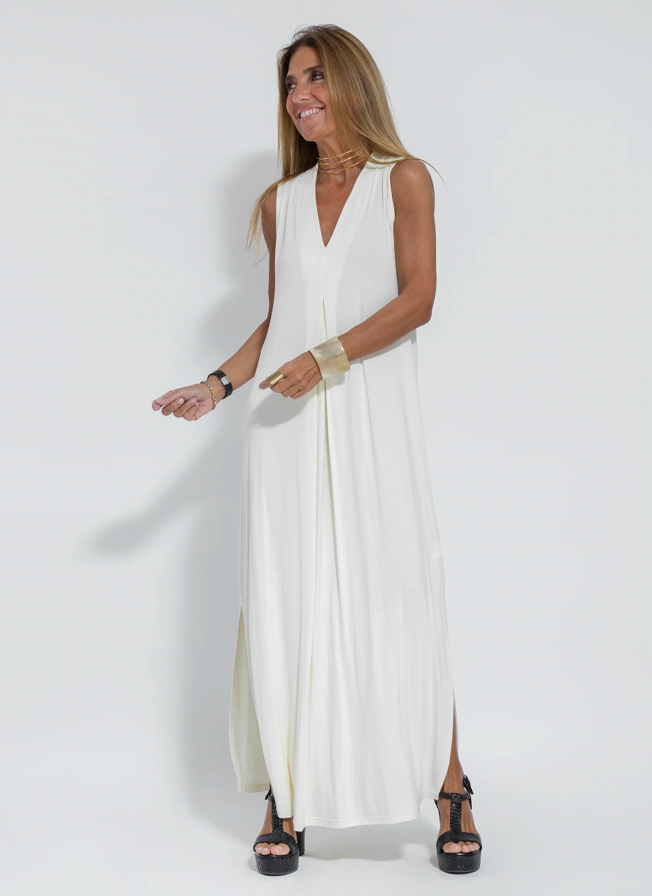 Solana - Ensemble consisting of a long, figure-shaping dress and a vest