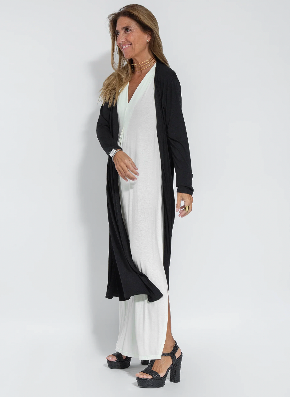 Solana - Ensemble consisting of a long, figure-shaping dress and a vest