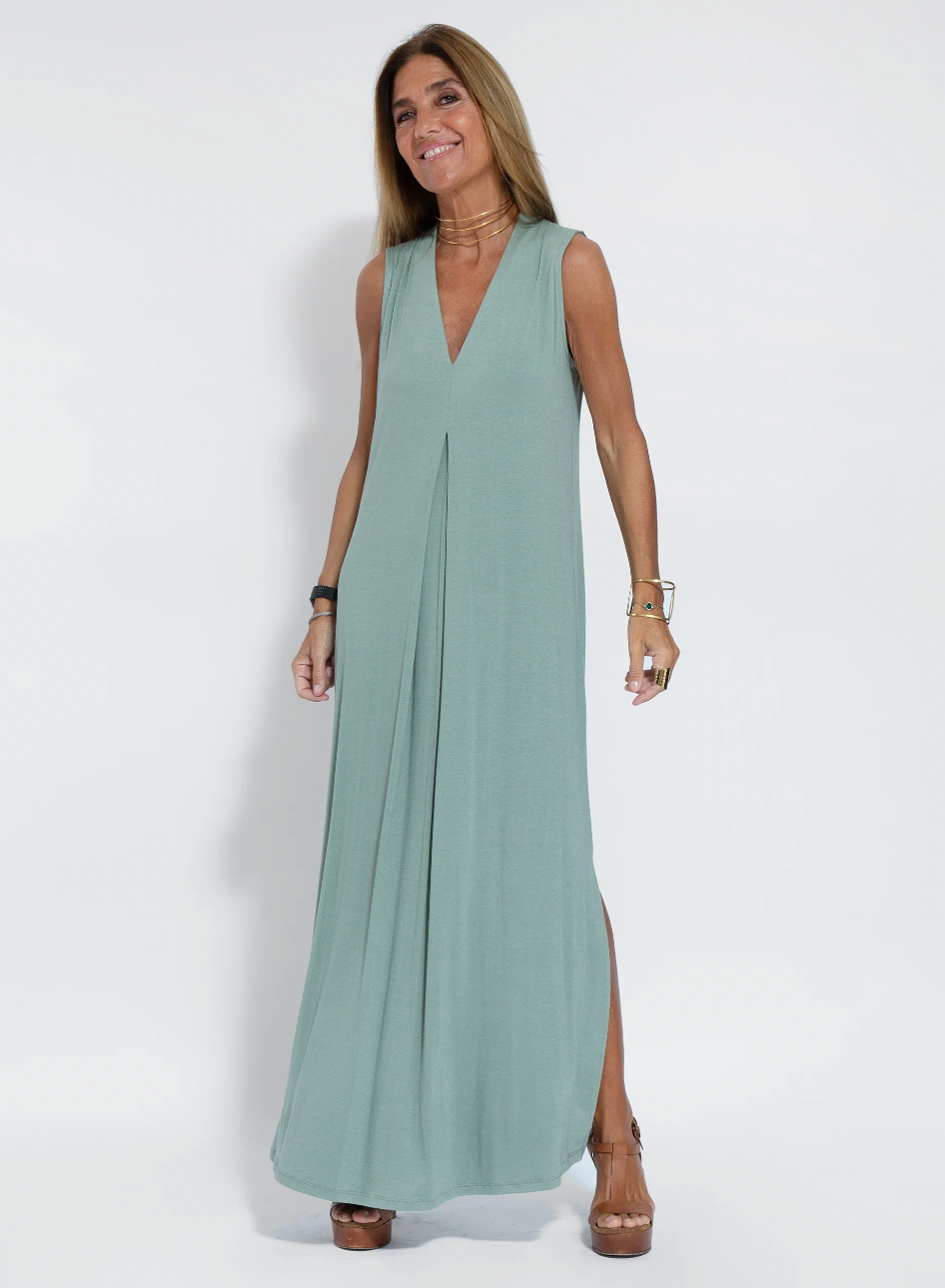 Solana - Ensemble consisting of a long, figure-shaping dress and a vest
