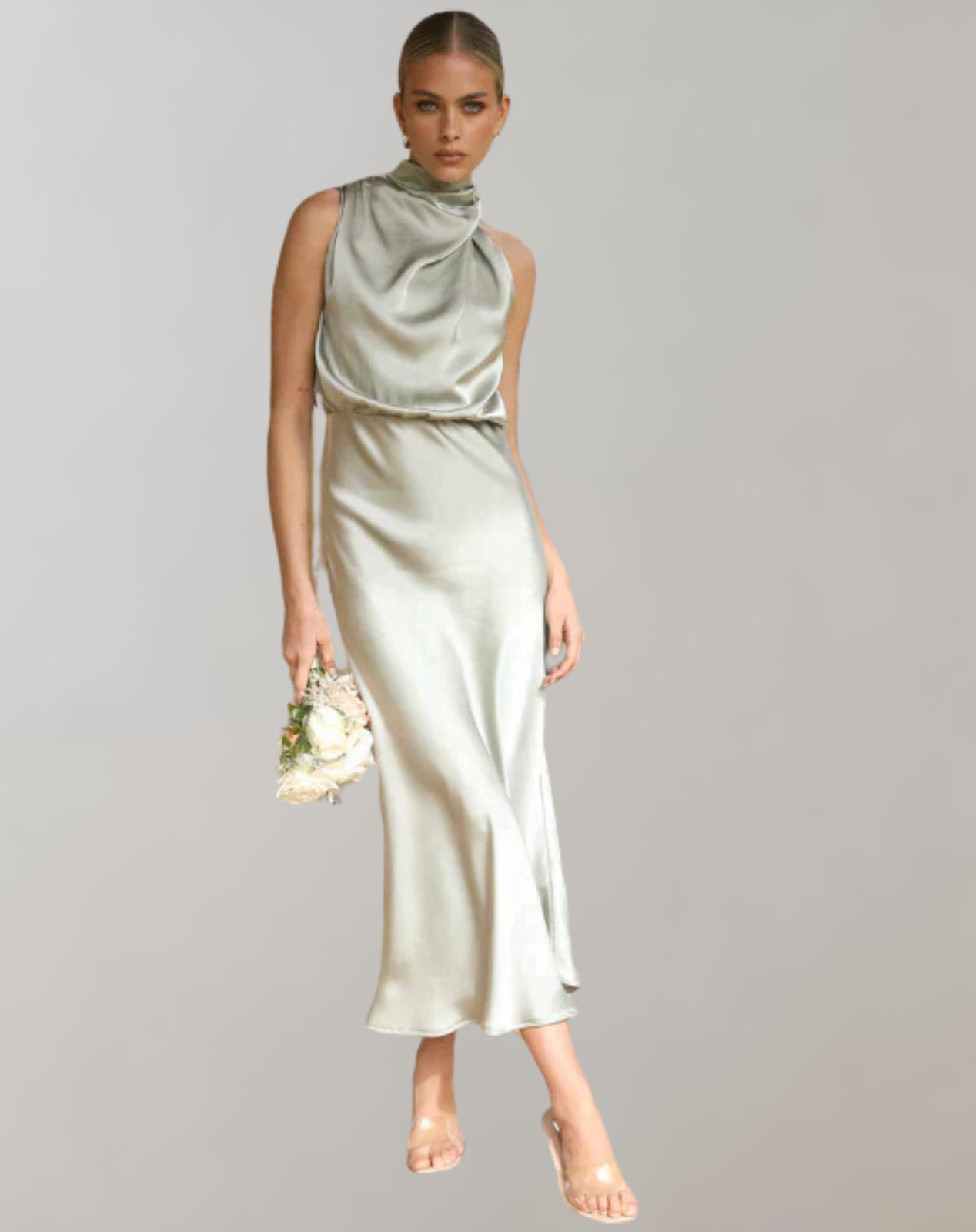 Lanna - Shiny Maxi Dress | Elegant Evening Dress | Chic