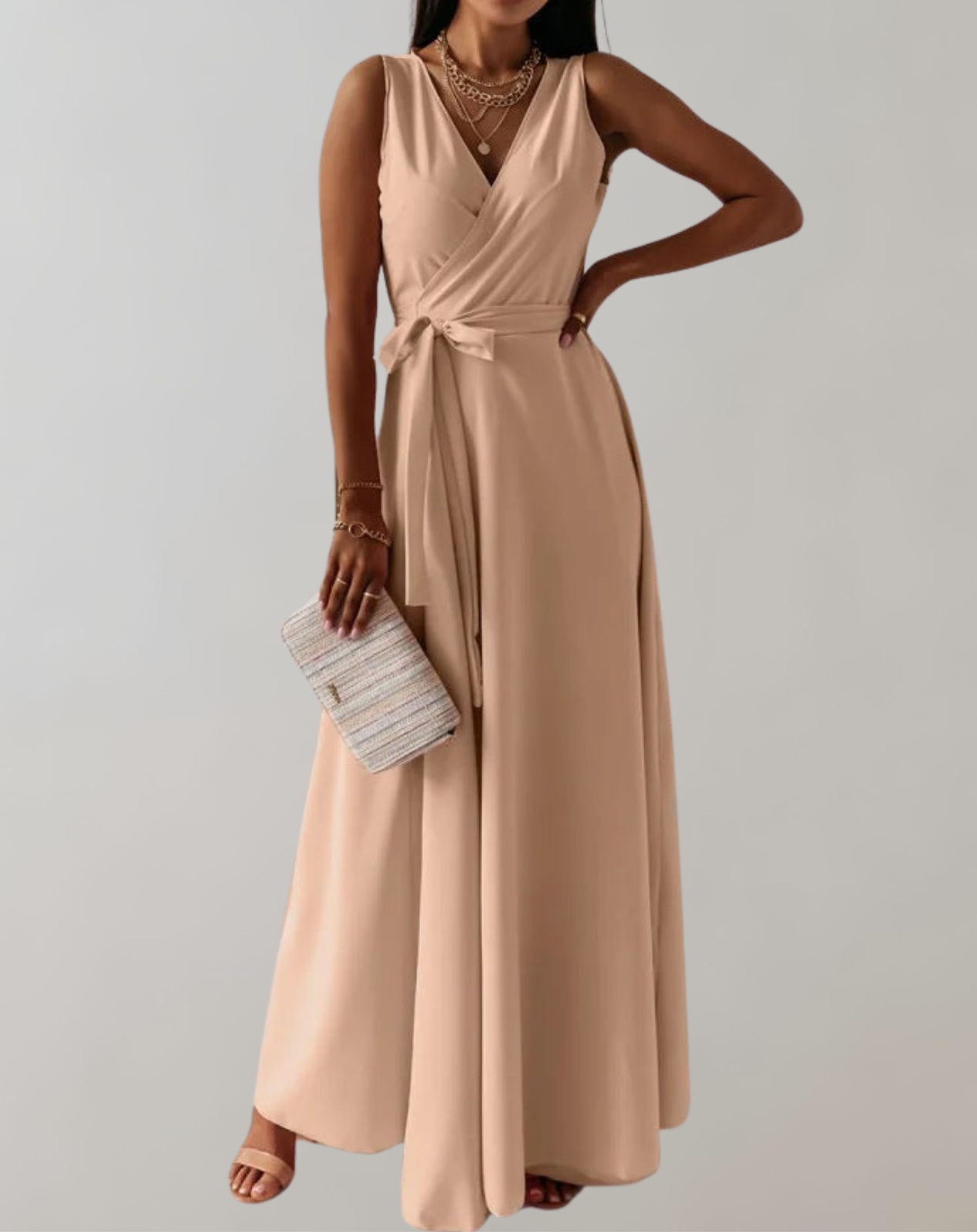 Esme - Cocktail Dress with Waist Belt | Chic Maxi Dress Timeless Design