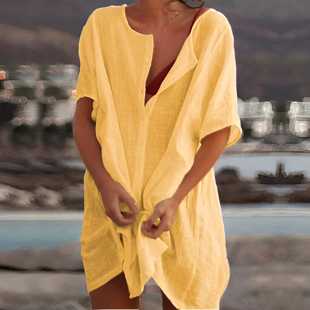 DAGRUN LINEN BEACH DRESS