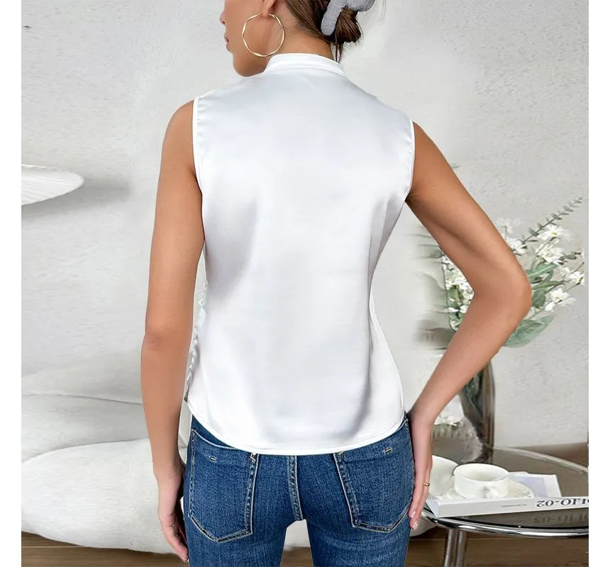 Sarah | Elegant Sleeveless Solid Top