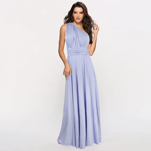 Emily - Women's Floor-Length Skirt & Bridesmaid Dress with Various Wearing Options