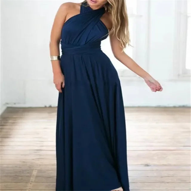 Emily - Women's Floor-Length Skirt & Bridesmaid Dress with Various Wearing Options