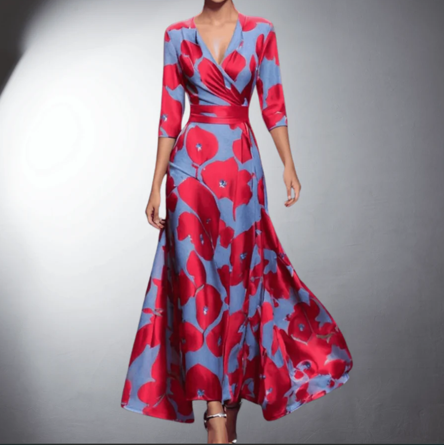 Cordula™ – Classic Floral Maxi Dress