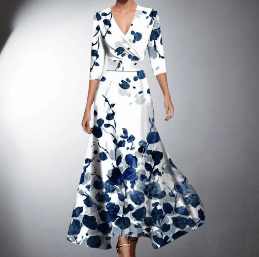 Cordula™ – Classic Floral Maxi Dress
