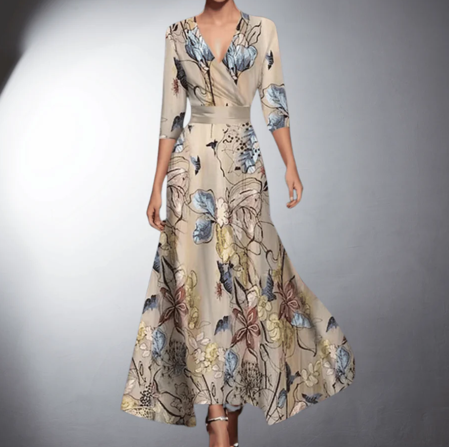 Cordula™ – Classic Floral Maxi Dress