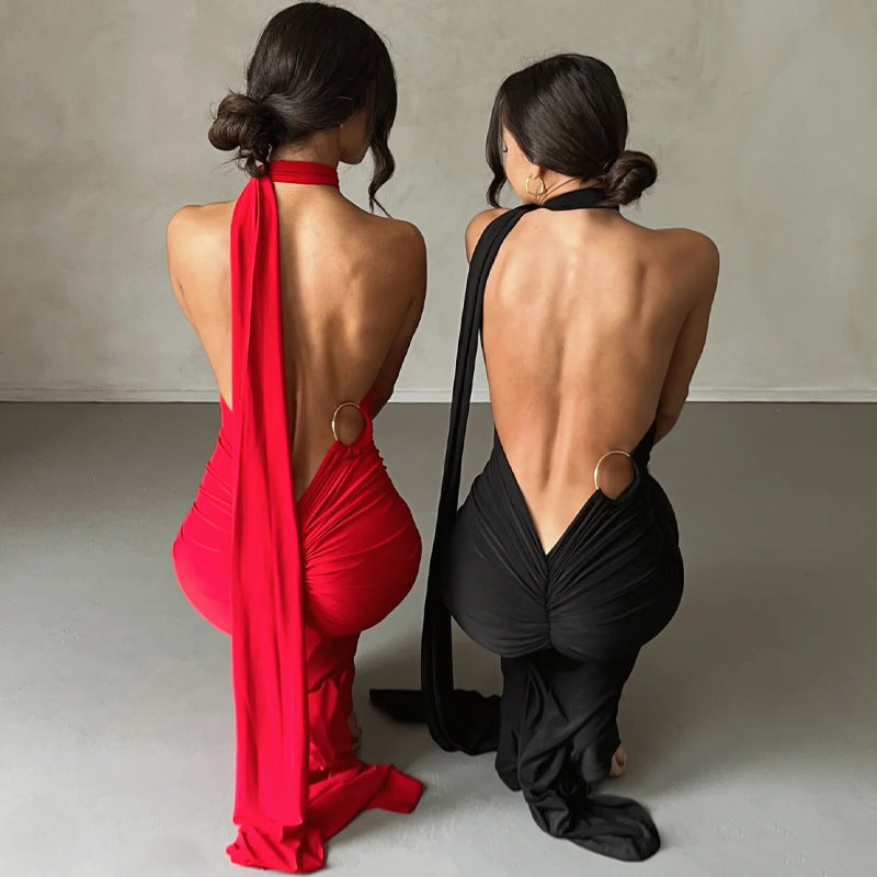 Klara - Sexy Backless Slim Fit Sleeveless Elegant Evening Dress