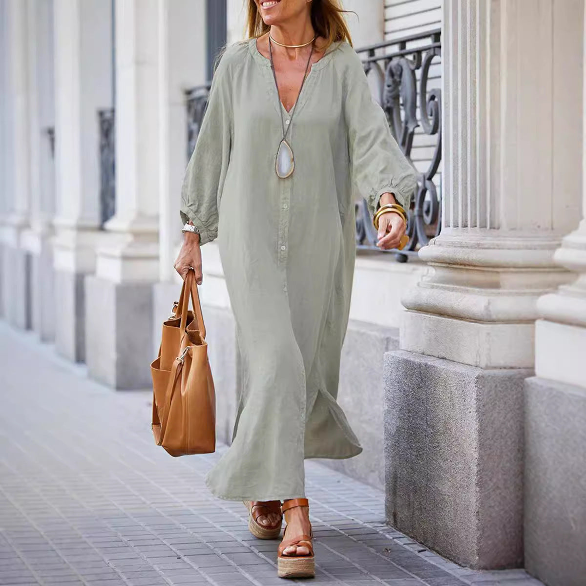 MIRANDA - COMFORTABLE COTTON DRESS