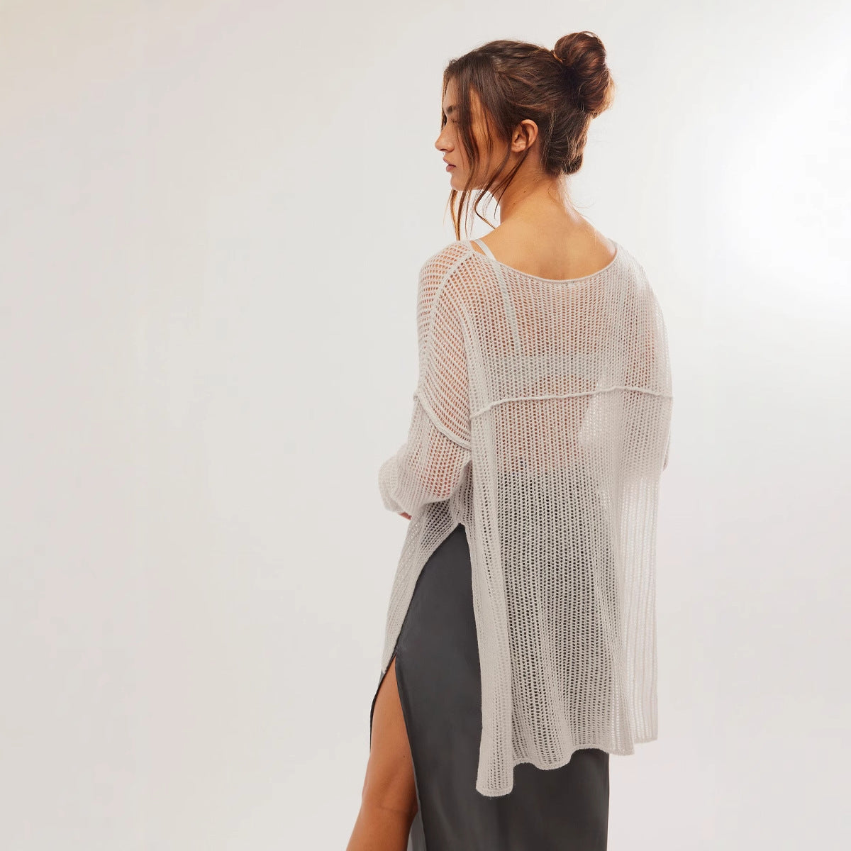 Rio - Solid Color Knitted Vacation Bikini Cover-Up