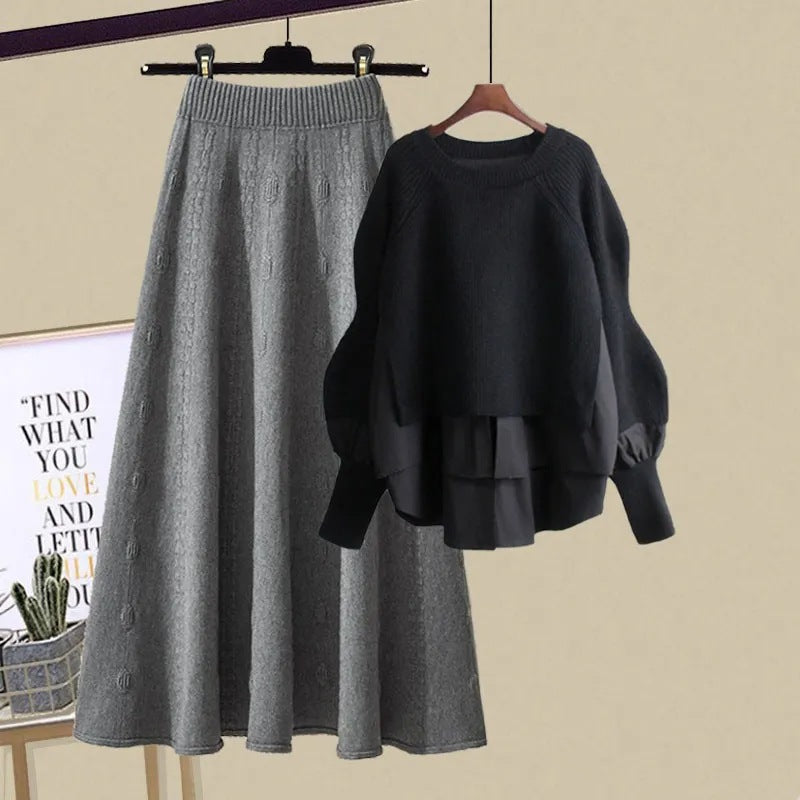 XENIA - Casual Sweatshirt and Skirt