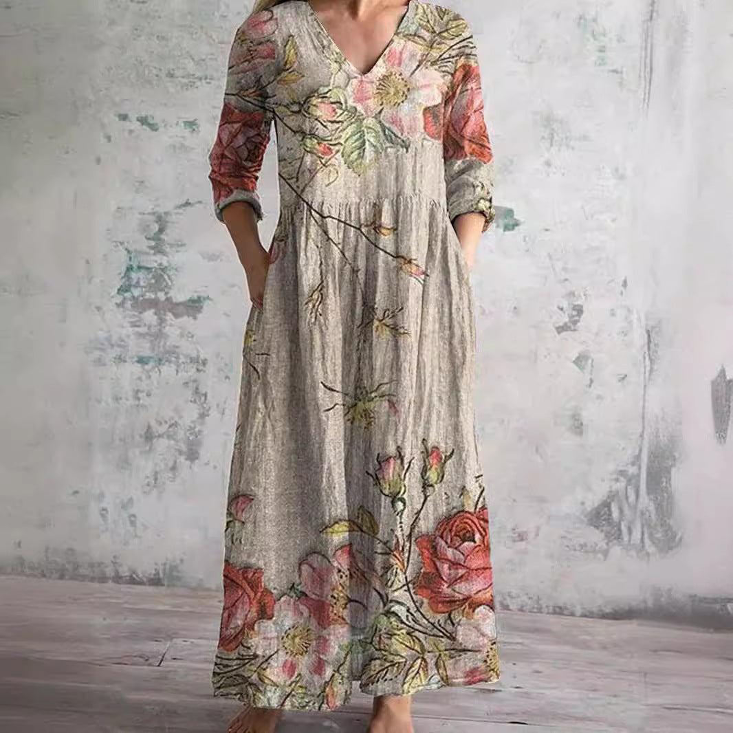 Aisling™ - Elegant Summer Dress Made from High-Quality Floral Fabric