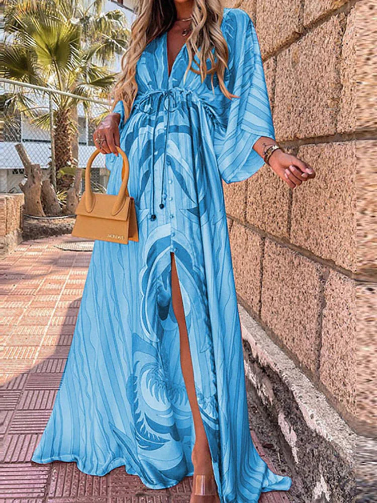 Kiana - Elegant Printed Maxi Dress