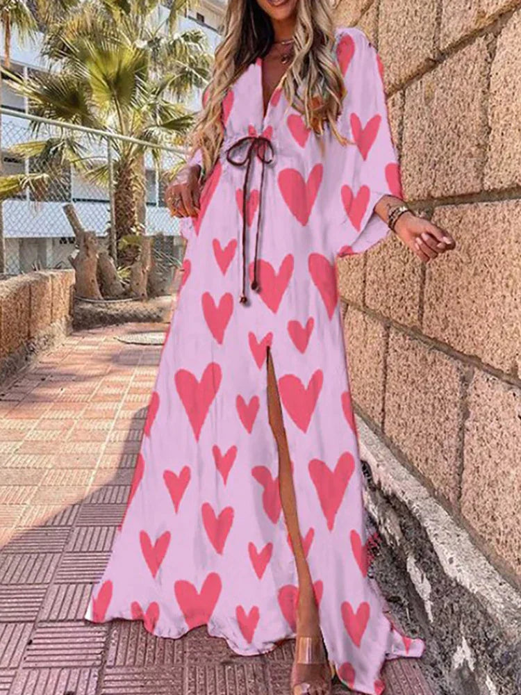 Kiana - Elegant Printed Maxi Dress