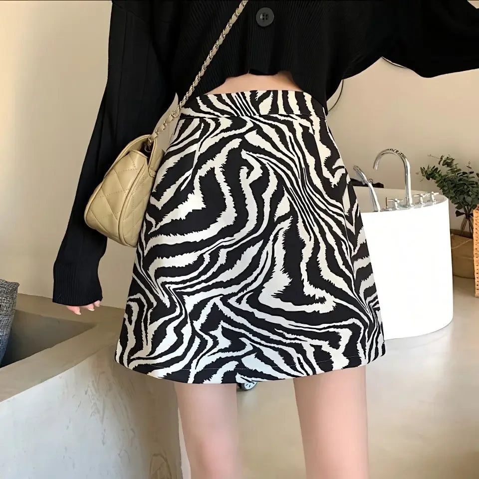 Kolbrun - Zebra Pattern Skirt