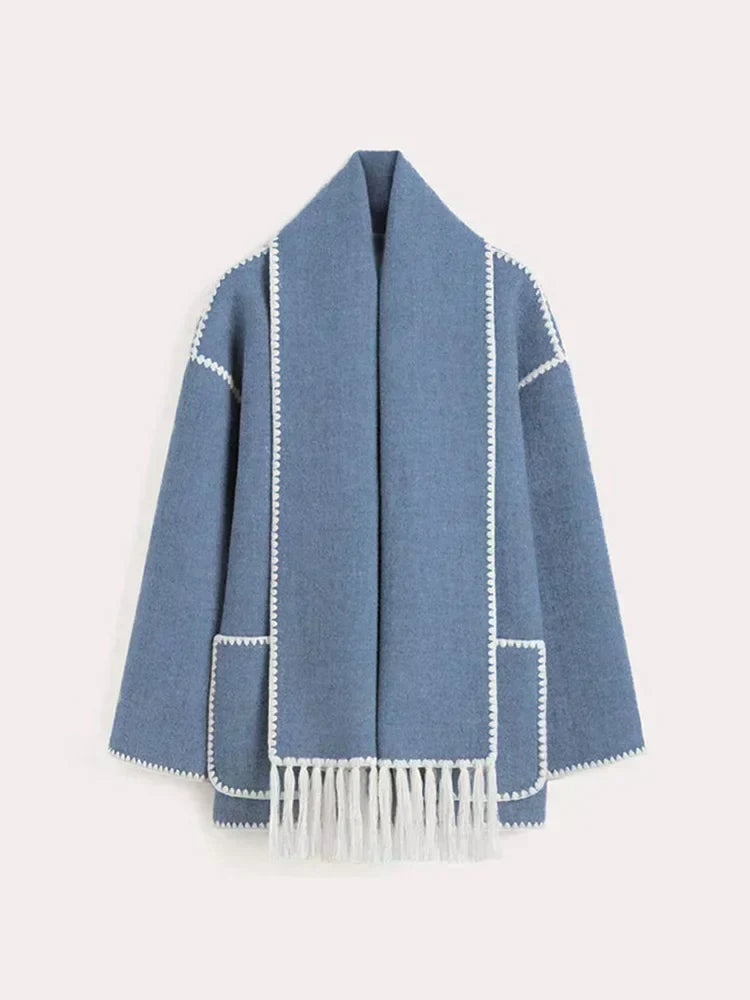 POZIE | Bohemian Coat with Scarf