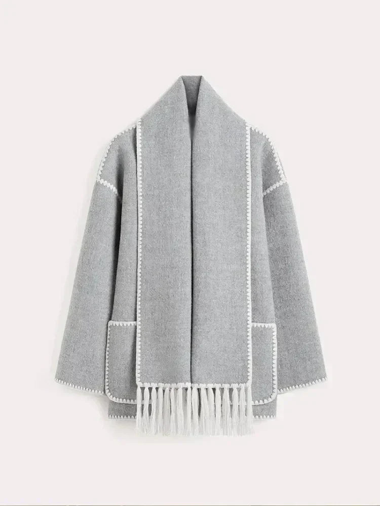 POZIE | Bohemian Coat with Scarf
