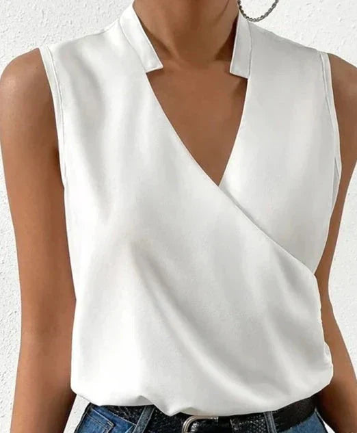 Sarah | Elegant Sleeveless Solid Top