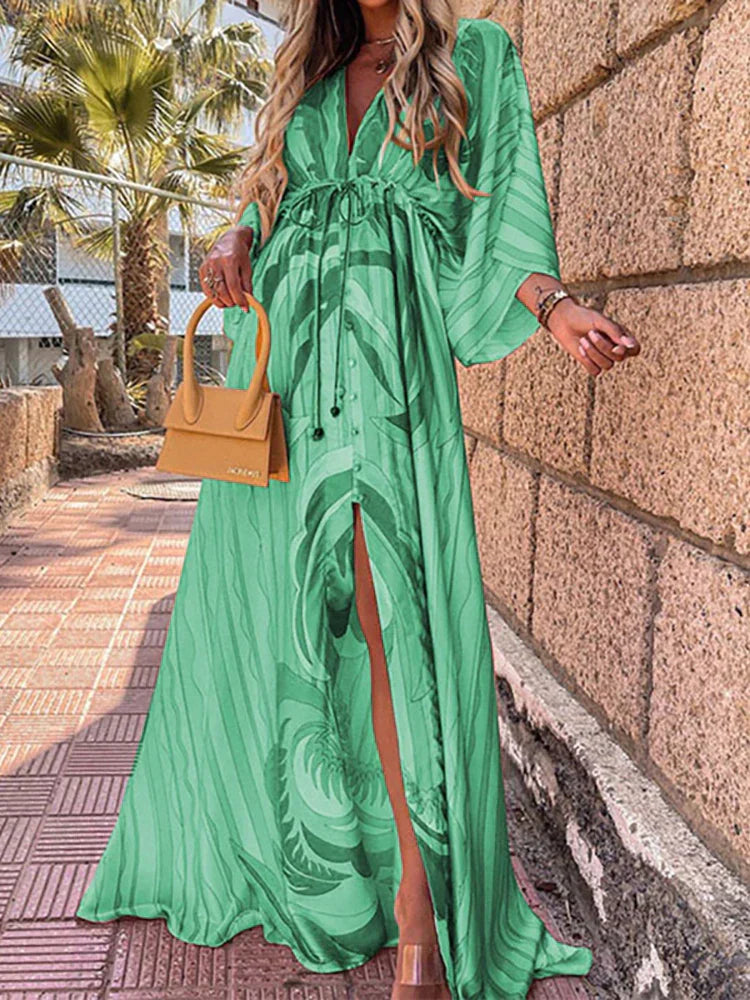 Kiana - Elegant Printed Maxi Dress