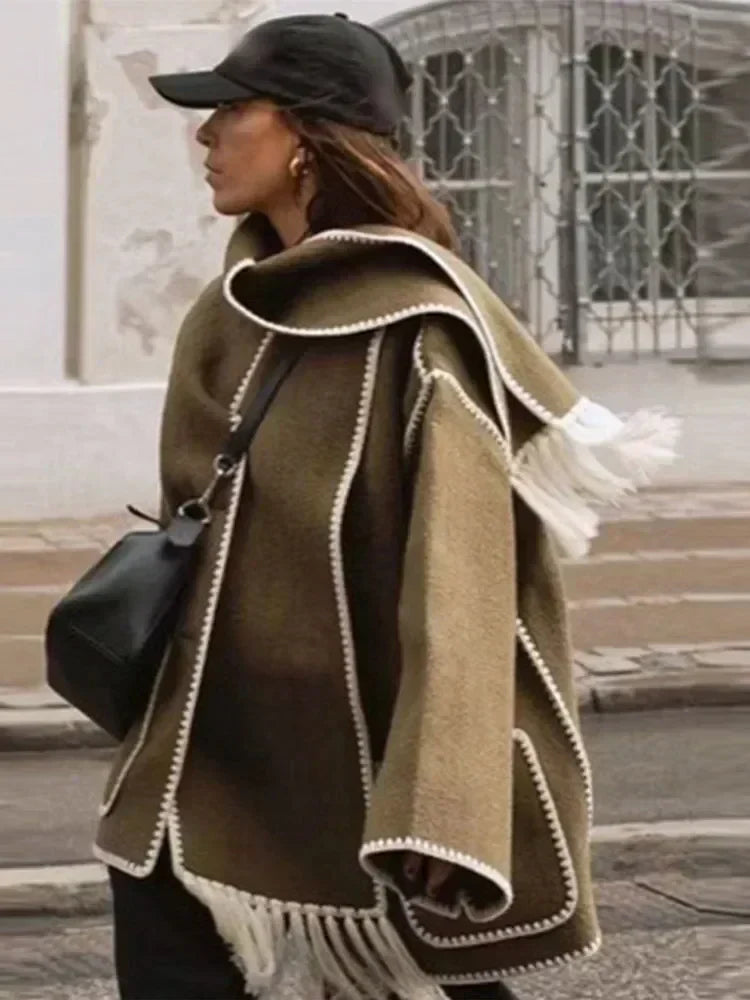 POZIE | Bohemian Coat with Scarf