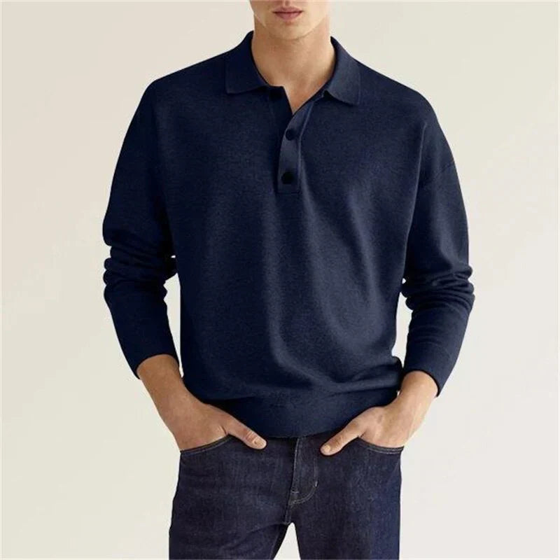 Elegance Edge Polo | Men's Long Sleeve Polo