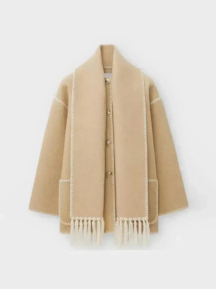 POZIE | Bohemian Coat with Scarf