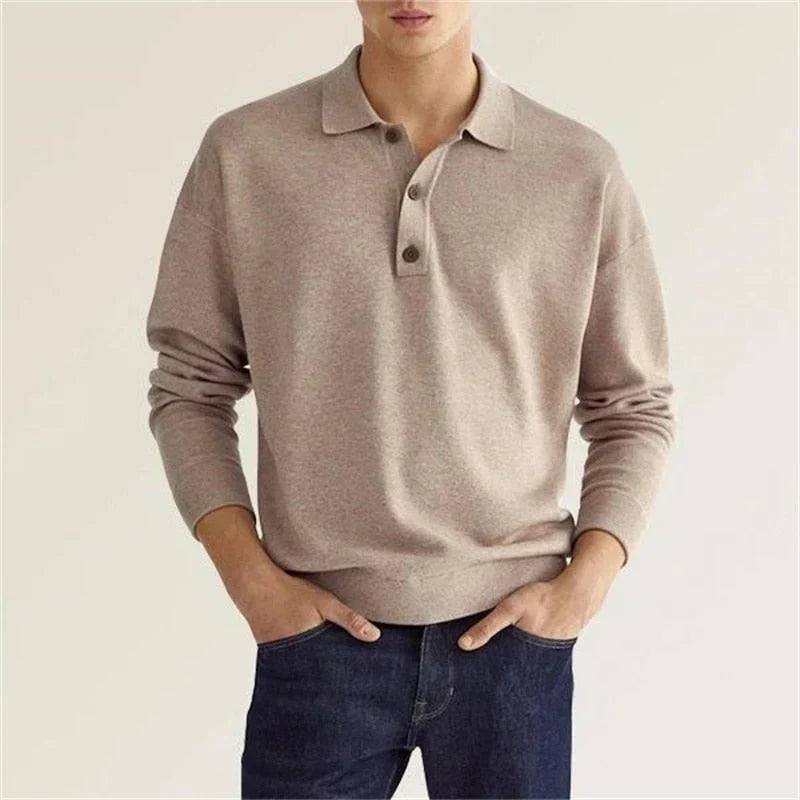 Elegance Edge Polo | Men's Long Sleeve Polo