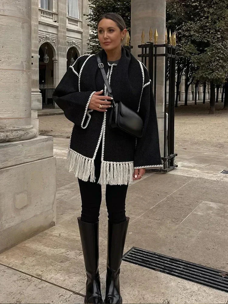 POZIE | Bohemian Coat with Scarf