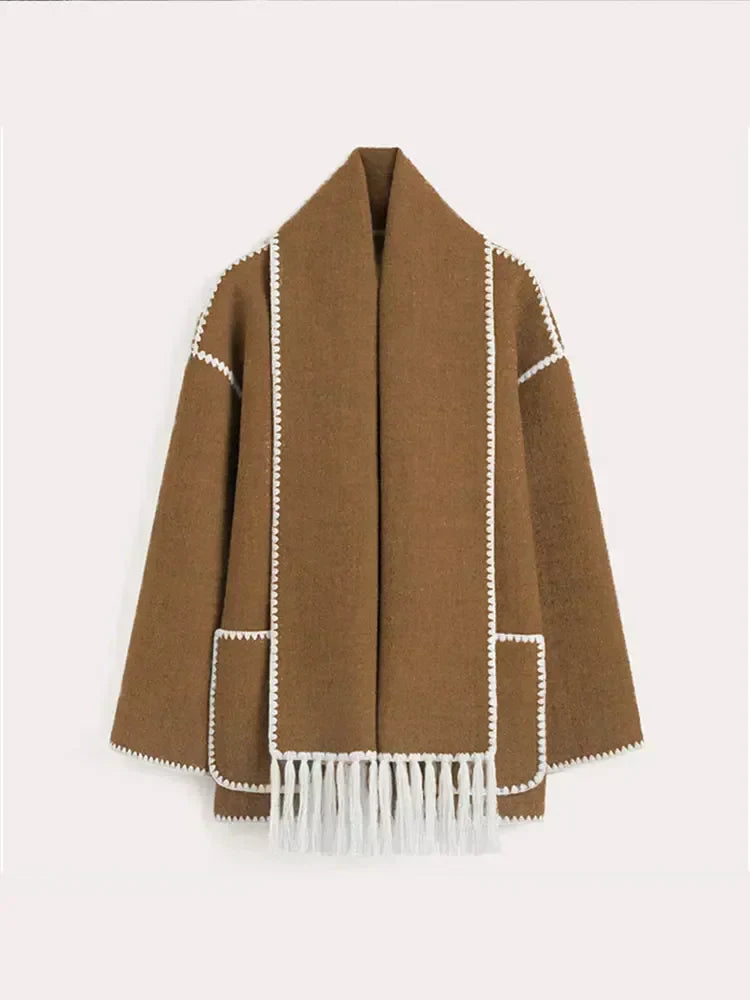 POZIE | Bohemian Coat with Scarf