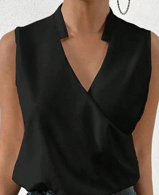 Sarah | Elegant Sleeveless Solid Top