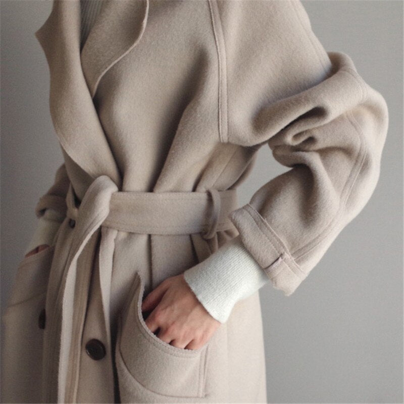 Michelle™ – Long Cashmere Coat for Women