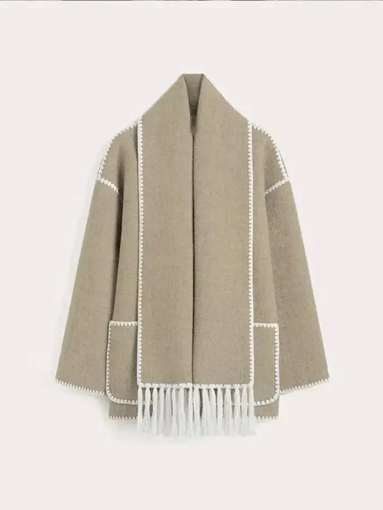 POZIE | Bohemian Coat with Scarf