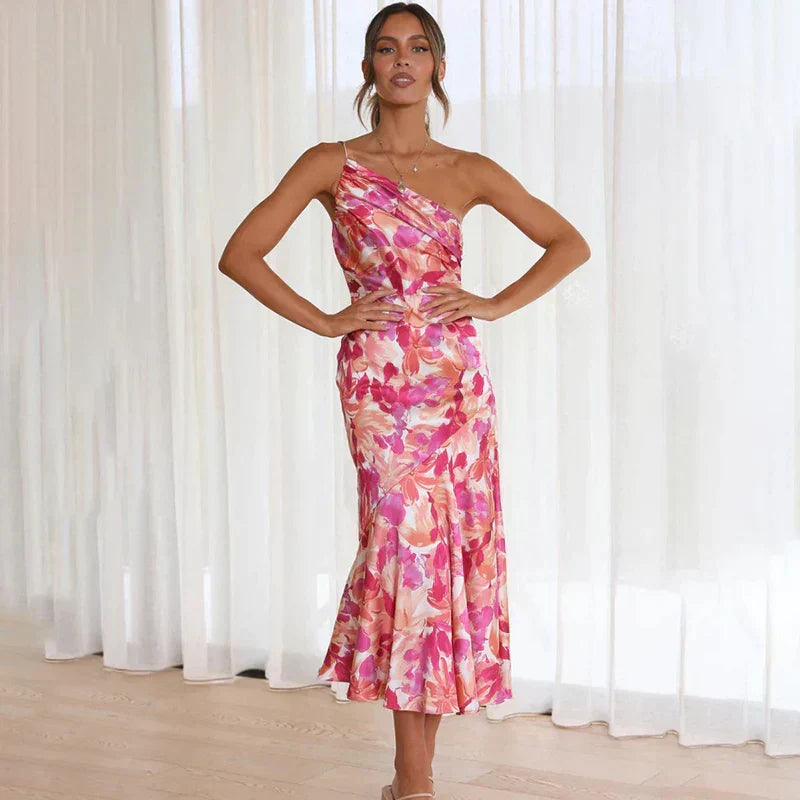 DAGMARA OFF-THE-SHOULDER FLOWERED DRESS