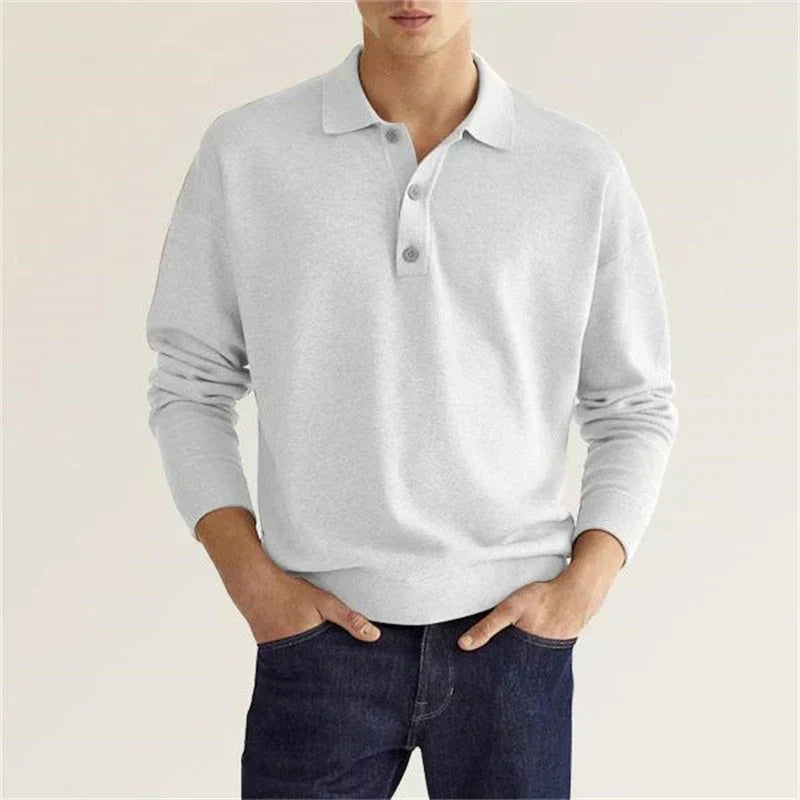 Elegance Edge Polo | Men's Long Sleeve Polo