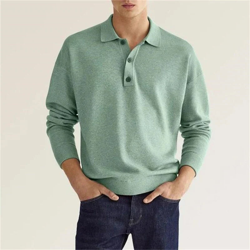 Elegance Edge Polo | Men's Long Sleeve Polo