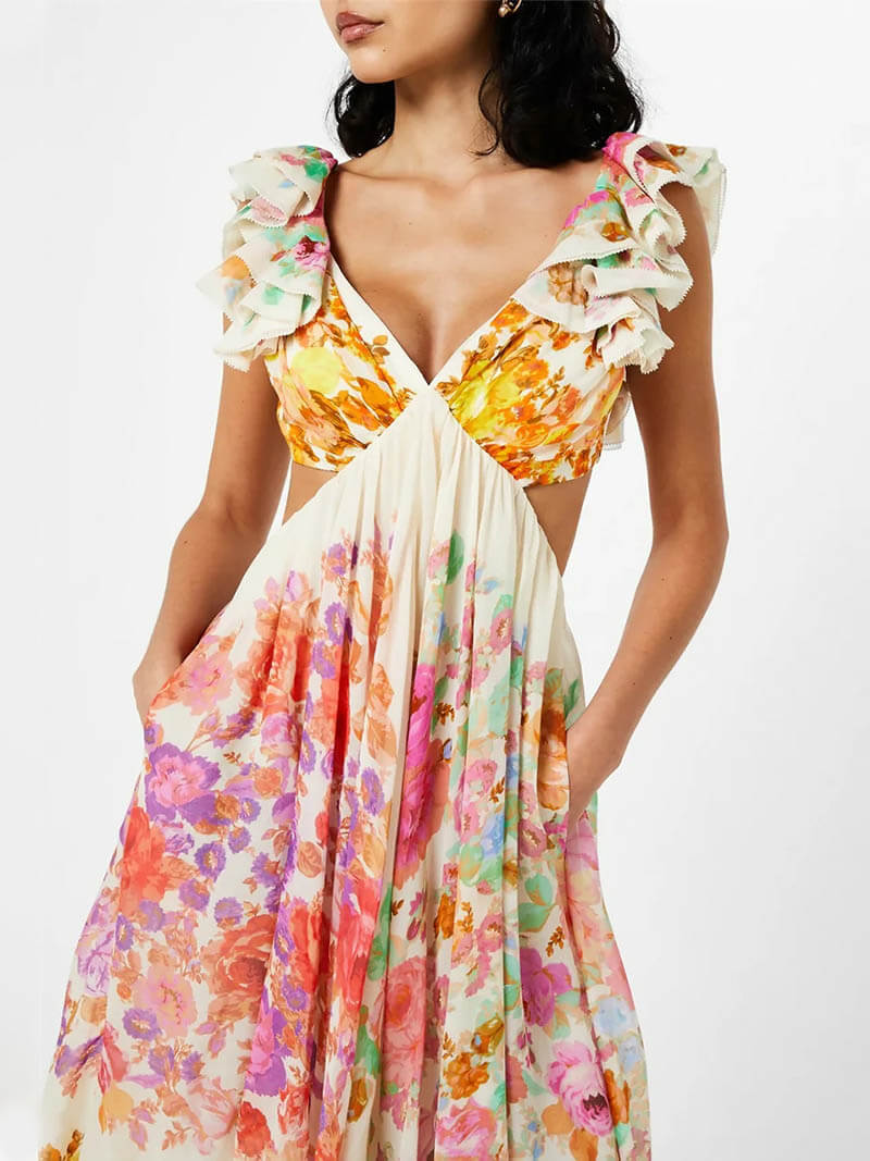Luise | V-Neck Dress with Open Back