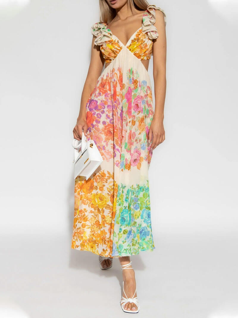 Luise | V-Neck Dress with Open Back