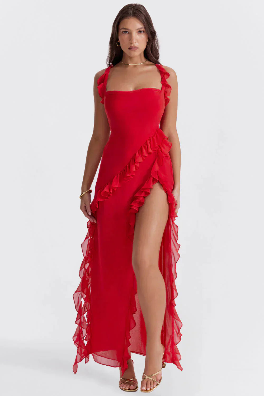 Summer Dress Valerie - Elegant Dress with Slit for Stylish Occasions