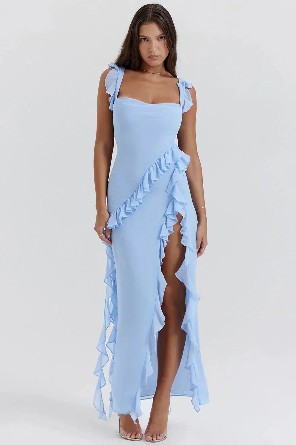 Summer Dress Valerie - Elegant Dress with Slit for Stylish Occasions