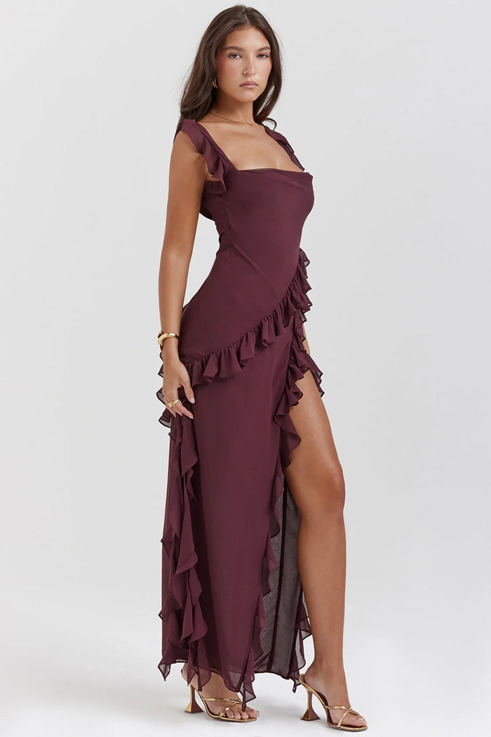 Summer Dress Valerie - Elegant Dress with Slit for Stylish Occasions