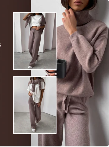 Yara - 2-Piece Set, Turtleneck Sweater and Long Pants