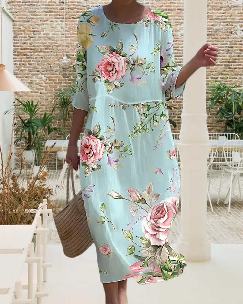 Ruth - Dress with Floral Pattern