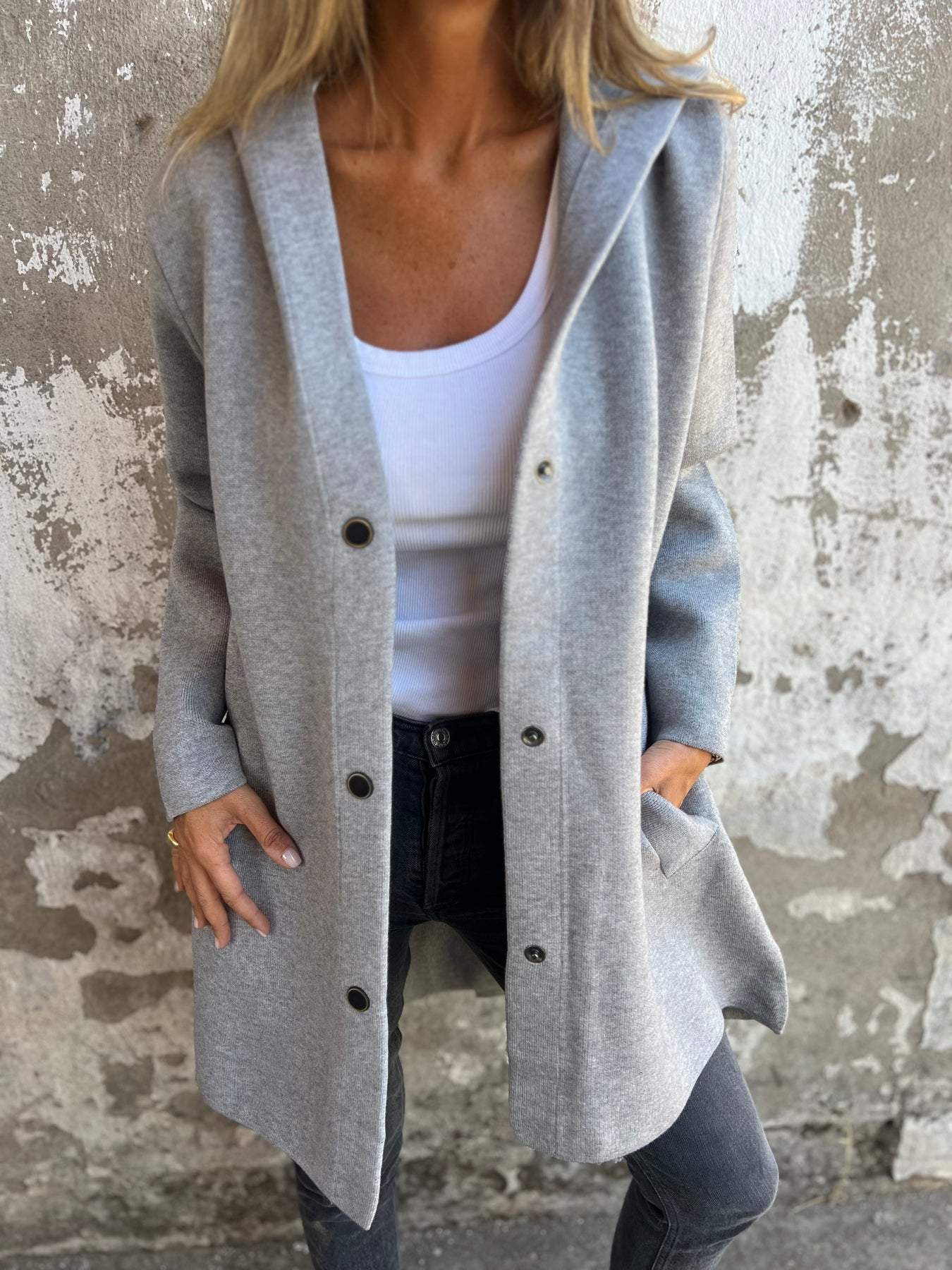 Lisabeth | Casual Single-Breasted Blazer with Hood