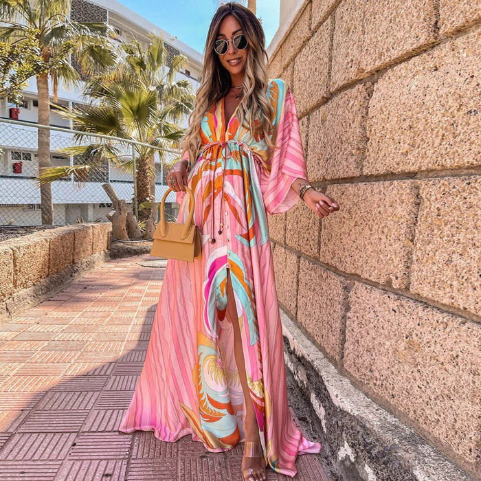 Kiana - Elegant Printed Maxi Dress