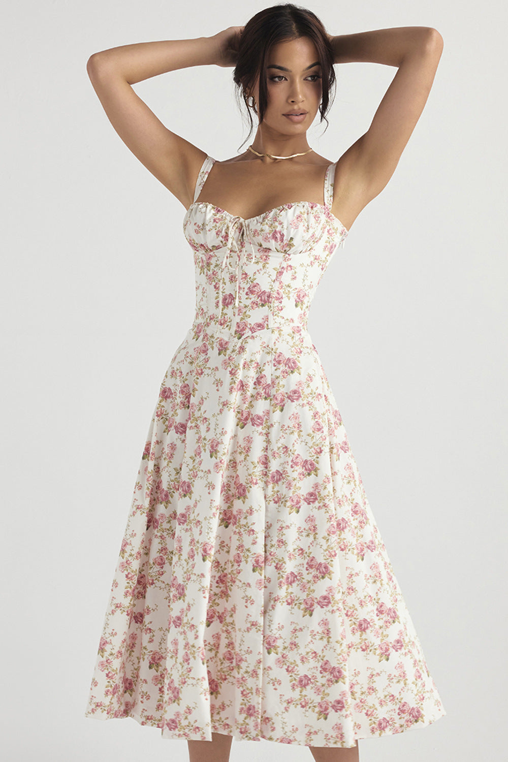 Heidi - Cut Strap Dress for Women with French Flair and Alluring Thigh Slit