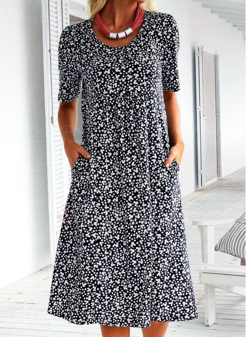 FENRIKE I RETRO-FLOWER DRESS
