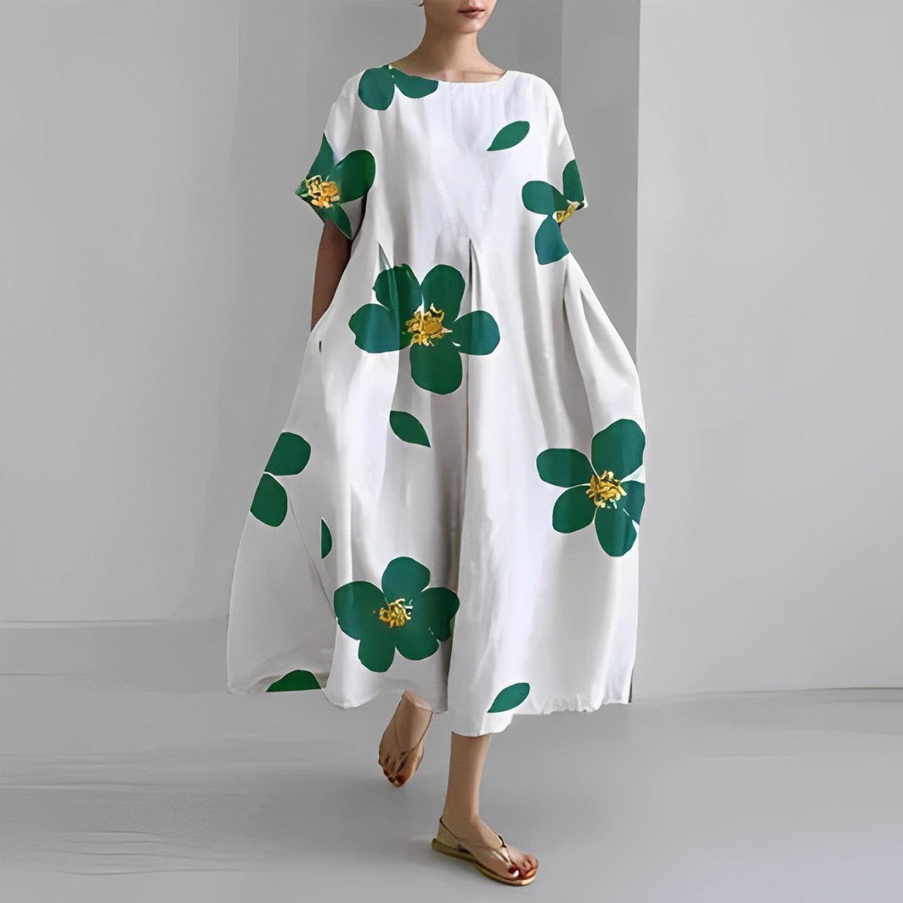 Claire™ – Bohemian Dress with Floral Print